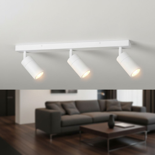 Ceiling Spotlight White 3 Light GU10 10W Marine Grade IP65 55cm
