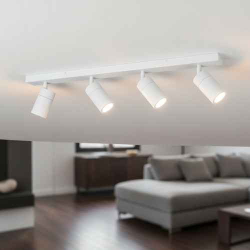 Ceiling Spotlight White 4 Light GU10 10W Marine Grade IP65 75cm