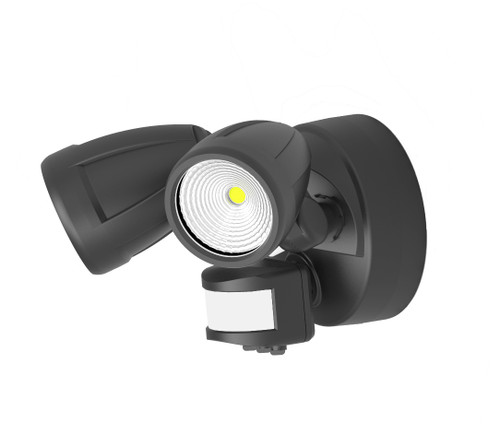 LED Security Light Black 240V 24W Tri-CCT 2200lm IP54 With Sensor