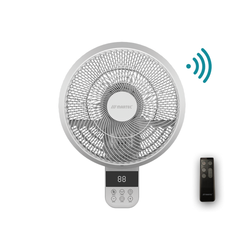355mm 14-inch White DC Wall Fan WiFi Remote 7 Blade 70W 10 Speed