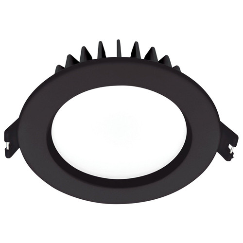 LED Downlight Black 10W Tri-CCT 1050lm IP44 103mm Dimmable