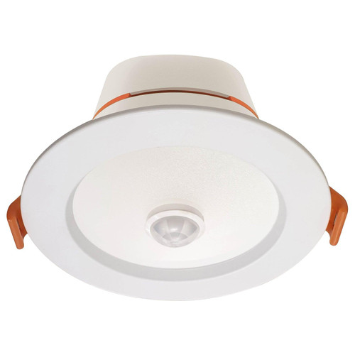 LED Downlight White 7W Tri-CCT 800lm IP44 103mm With Sensor