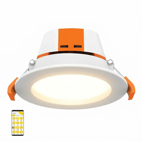 LED Downlight WiFi 7W Multi-CCT 700lm White IP44 102mm
