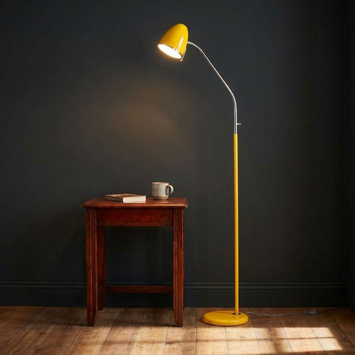 Floor Lamp Yellow E27 28W 120cm Adjustable