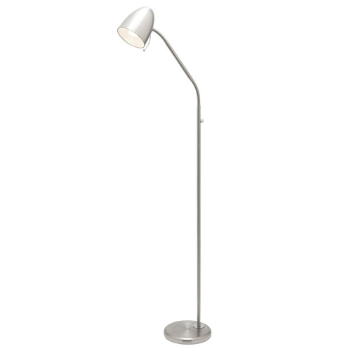 Floor Lamp Chrome E27 28W 120cm Adjustable
