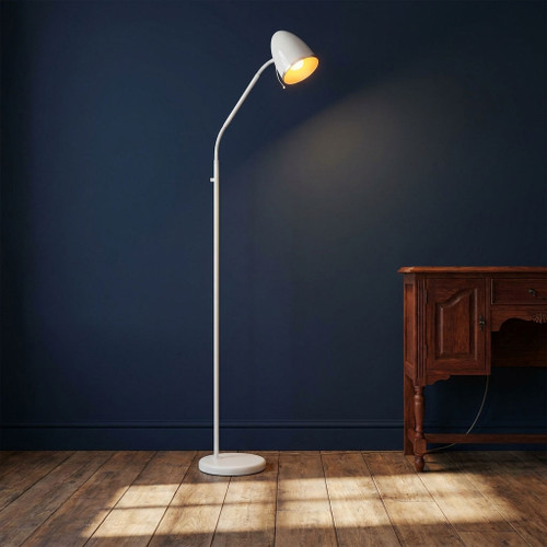 Floor Lamp White E27 28W 120cm Adjustable