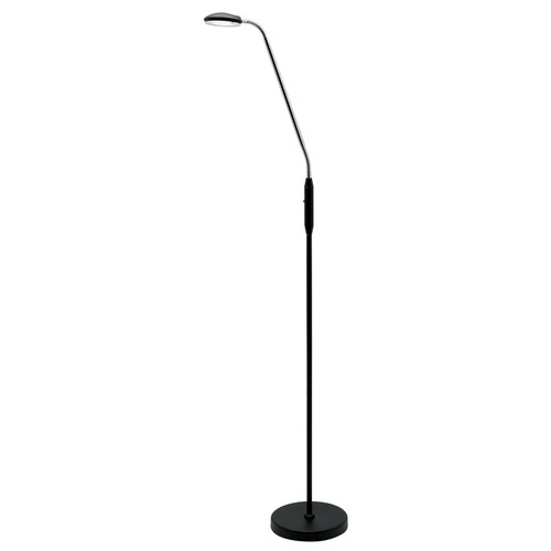 LED Floor Lamp Black 6W 4000K 530lm 150cm Touch Dimmable