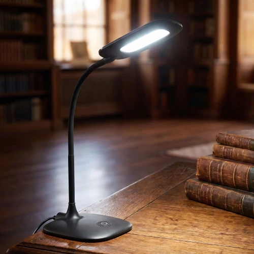 LED Desk Lamp Black 4.8W 4000K 500lm Touch Dimmable