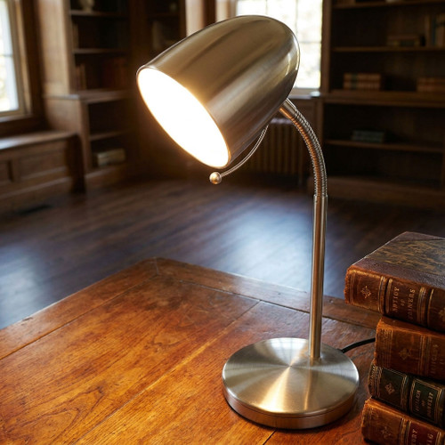 Table Lamp Chrome Adjustable Gooseneck E27 25W