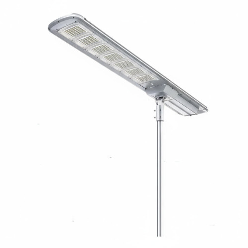 Solar Street Light Chrome 12000lm 4000K IP65 IK08 Motion Sensor Commercial Grade