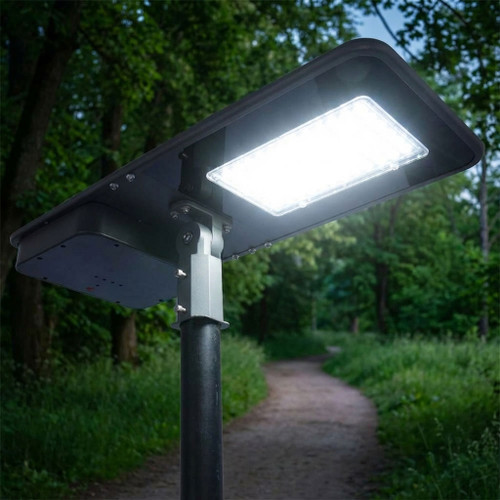 Solar Street Light Black 82cm 4000lm 4000K IP65 IK08 Motion Sensor Commercial Grade