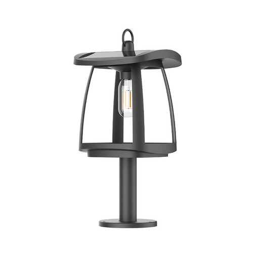 Solar Pillar Light Black 4000K 350lm IP54