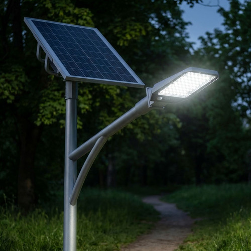 Solar Street Light 6000lm 3000K/5700K Rain Sensor IP65 IK08 Commercial Grade