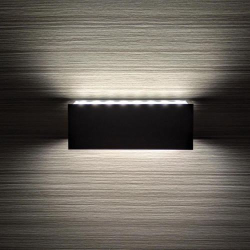 Solar Up Down Wall Light Black 700lm 4000K IP44