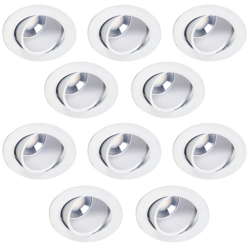 LED Downlight 10 Pack White 8W Tri-CCT 720lm Dimmable IP20 Tiltable