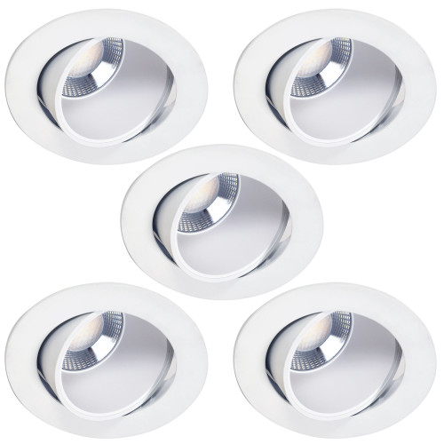 LED Downlight 5 Pack White 8W Tri-CCT 720lm Dimmable IP20 Tiltable