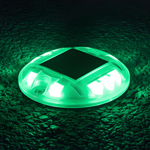 Solar Road Stud Green 20 Tonne Commercial Grade IP68 2 Units