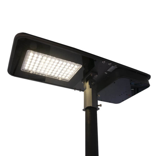 Solar Street Light Black 2000lm 4000K IP65 IK08 Motion Sensor Commercial Grade