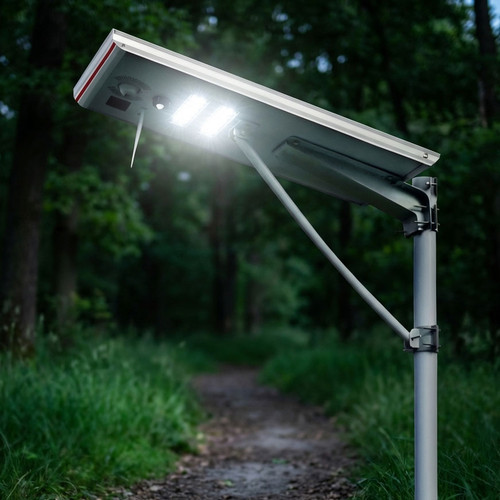 Solar Street Light 3900lm CCTV 6000K IP55 Motion Sensor Commercial Grade