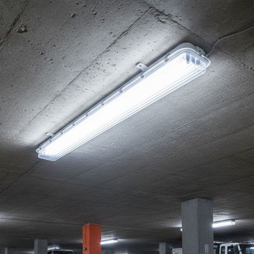 Explosion-Proof LED Emergency Batten Light 1311mm 40W 5000lm 5000K IP66 IK10