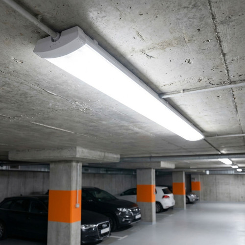 LED Batten Light White 120cm 40W Adjustable Dual-CCT 6000lm IP44 IK07