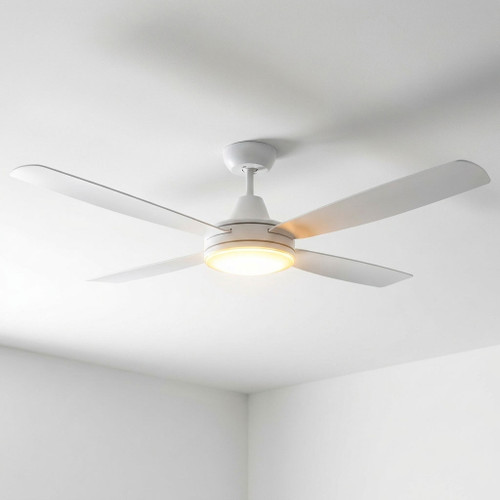 137cm 54-inch White DC Ceiling Fan With Light WiFi Remote 4 Blade 35W