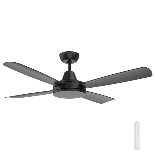 122cm 48-inch Black DC Ceiling Fan Remote 4 Blade 35W 6 Speed