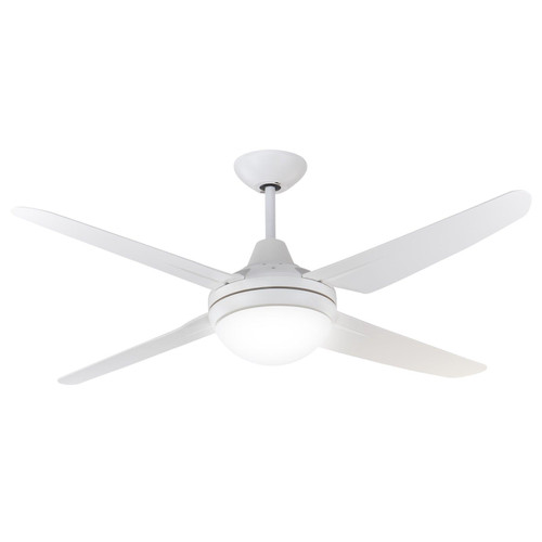 135cm 54-inch White AC Ceiling Fan With B22 Light 4 Blade 88W 3 Speed