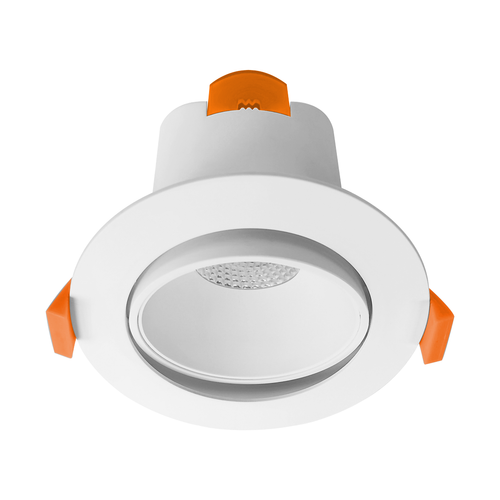 LED Downlight White 105mm 9W Tri-CCT 800lm IP20 Dimmable Tiltable