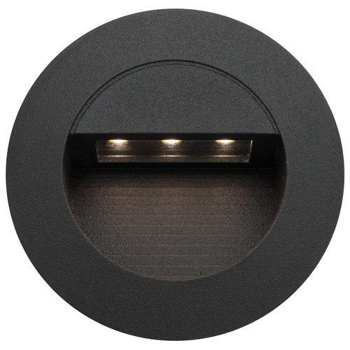 Step Light Black Round 3000K 1.2W 80lm IP54