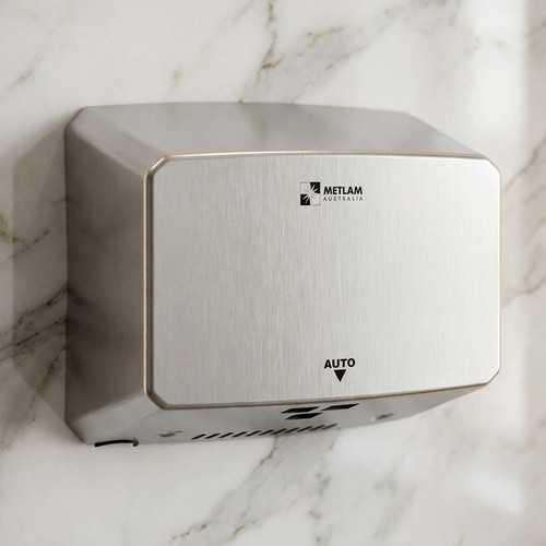 Hand Dryer Satin Stainless-Steel 1000W Adjustable 22cm
