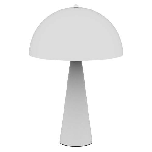 Table Lamp White Retro Dome Cone Base E27 25W