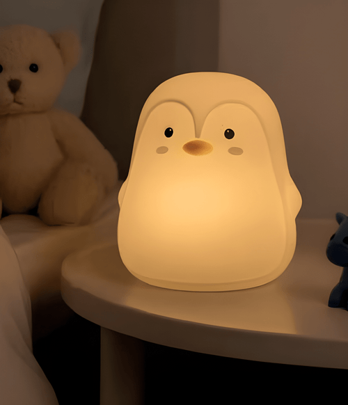 Table Lamp Silicone White Penguin RGB Warm White USB Rechargeable