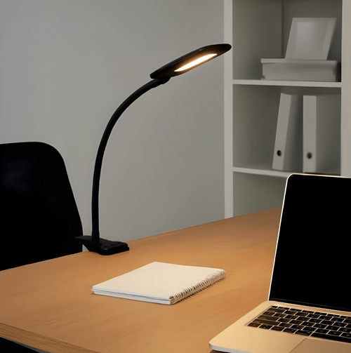 LED Clip Lamp Black 4.8W 4000K 500lm Adjustable Gooseneck