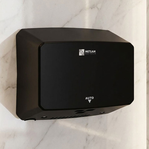 Hand Dryer Black Stainless-Steel 1000W Adjustable 22cm