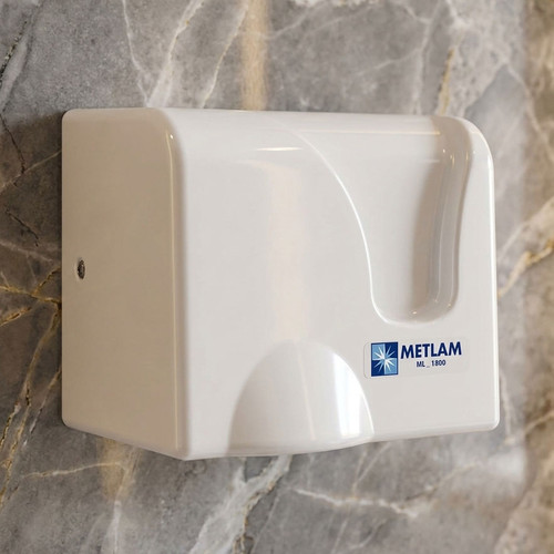 Hand Dryer White 1800W Adjustable Automatic Quiet 22cm