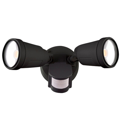 LED Flood Light With Sensor Black Tri-CCT 24W 2100lm IP65
