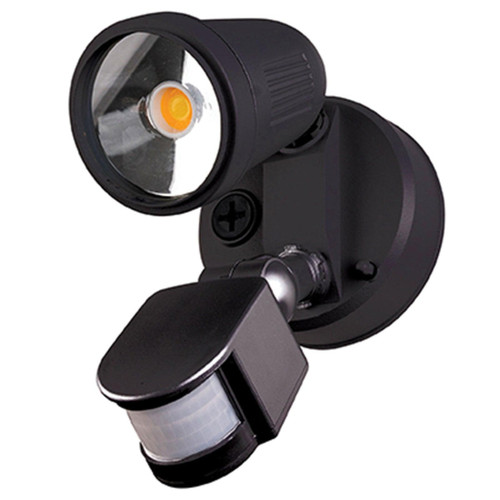 LED Flood Light With Sensor Black Tri-CCT 12W 1050lm IP65