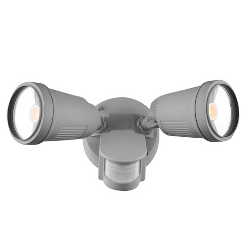 LED Flood Light With Sensor Silver Tri-CCT 24W 2100lm IP65