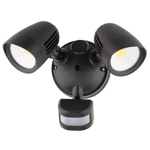 Flood Light With Sensor Black 24W Tri-CCT 1900lm IP54