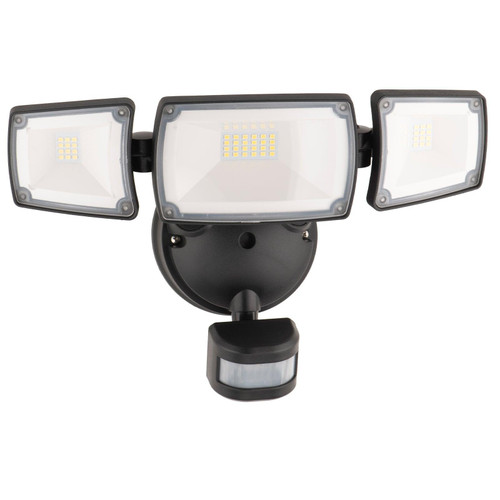 Flood Light With Motion Sensor Black 45W 5700K 4100lm IP54