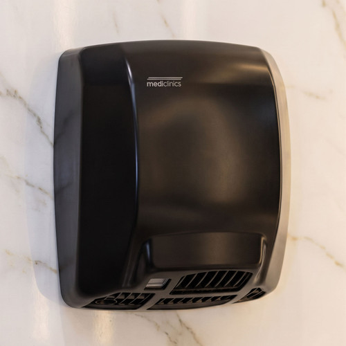 Hand Dryer Black Steel Sensor Operated 2750W 33cm