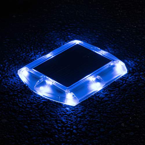 Solar Road Stud Blue Low-Profile Flashing 15 Tonne Commercial Grade IP68 2 Units