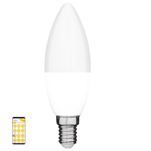 LED Candle Globe Smart Wi-Fi E14 4W 3000K 380lm White Dimmable