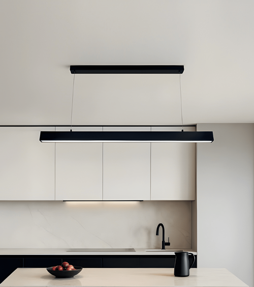 Pendant Light 120cm Black Metal 25W Tri-CCT 1500lm Adjustable Cord