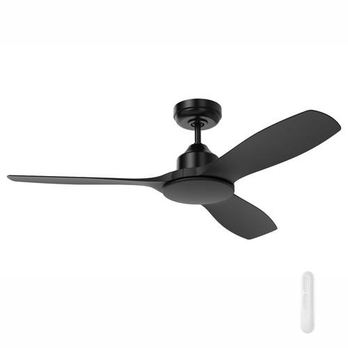 122cm 48-inch Black DC Ceiling Fan Remote Control 3 Blade 35W 6 Speed