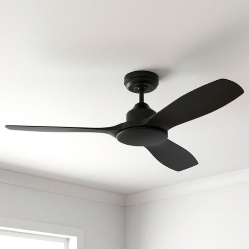 122cm 48-inch Black DC Ceiling Fan Remote Control 3 Blade 35W 6 Speed