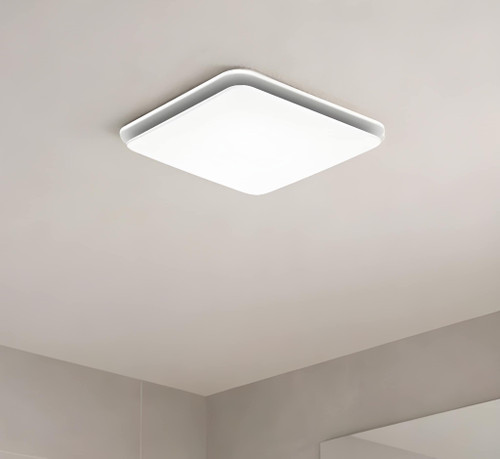 White DC Exhaust Fan 27cm Square 20W IPX4