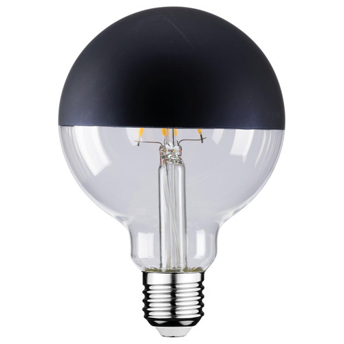 LED G125 Filament E27 7.5W 2700K 750lm Half Black Dimmable