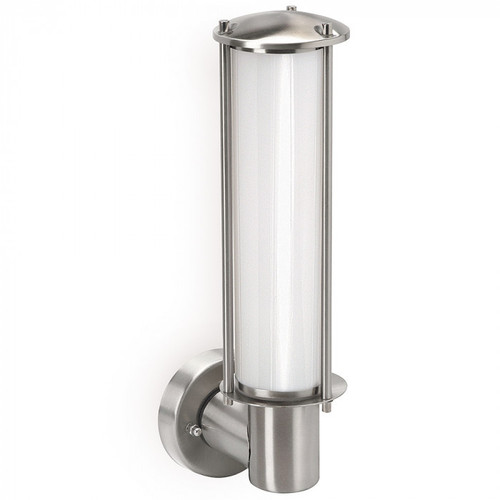 Coach Light Silver Brushed Stainless-Steel 240V E27 40W IP23